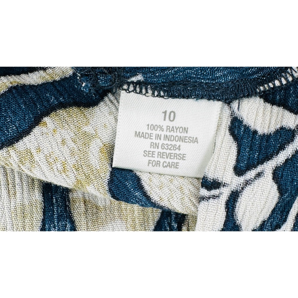 Dress‎ Barn Halter Floral Print Brown/Blue Halter Maxi Dress, Size 10 - Picture 5 of 11